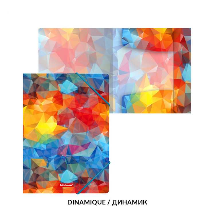 Папка ПВЦ со ластик шарена Erich Krause